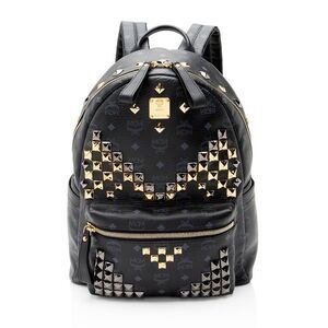 MCM Visetos Studded Stark Medium Backpack